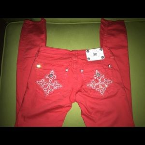 Red Miss Me Skinny Jeans