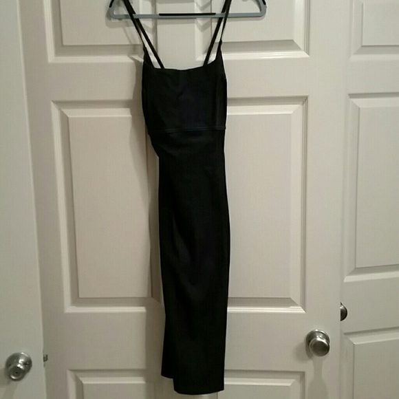 Bebe denim backless dress