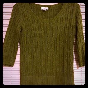 LOFT earthy green sweater