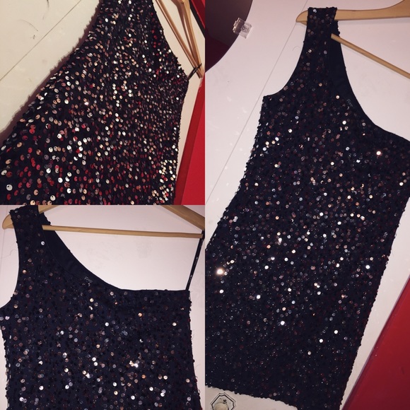 Forever 21 One Shoulder Sequins Dress