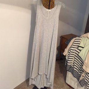 Hi low striped tank dress