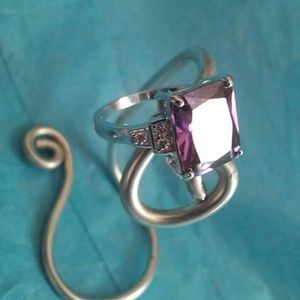 Purple amethyst 925 ring