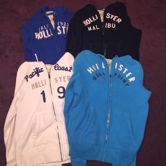 LOT of 4 Hollister men's hoodies - all size L