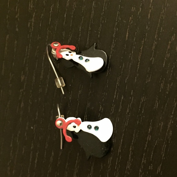 Mini snow man earrings