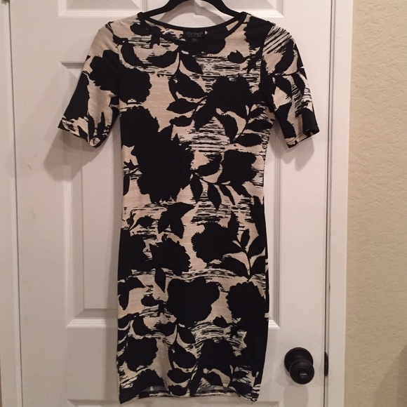 Topshop Floral Print Bodycon Dress