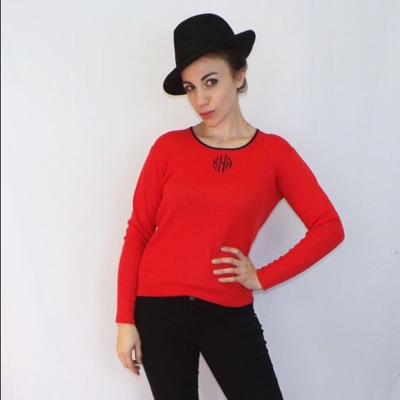 • Vintage • BHA • Red 90s Kid Sweater • - Picture 3 of 3