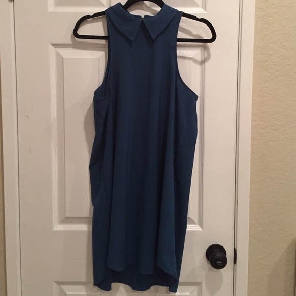 Nastygal Navy/Cobalt Collared Sleeveless Dress - Picture 1 of 4