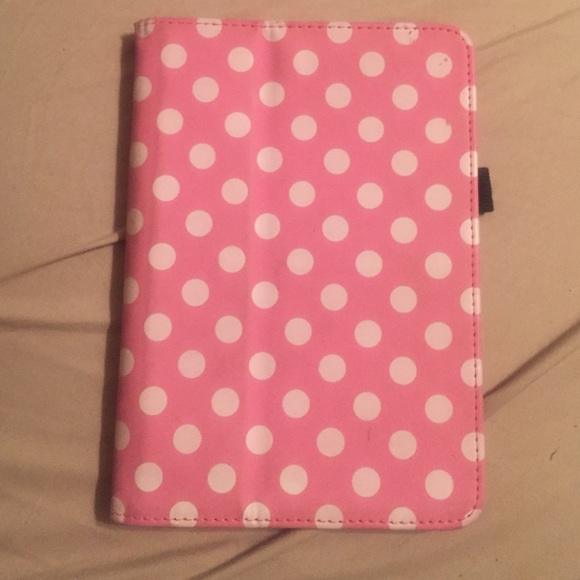 Pink polka dot kindle cover