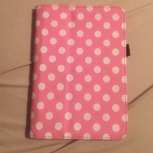 Pink polka dot kindle cover