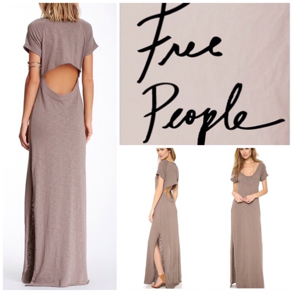 Free People Dresses & Skirts - Free People Dark Taupe Maxi Dress.  NWT.