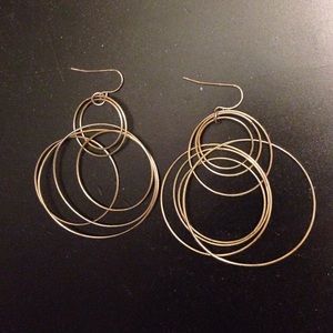 Gold, hoop earrings