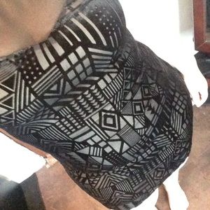 NWT- little black dress, tribal pattern
