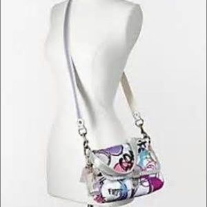 EUC Rare Coach montage poppy crossbody