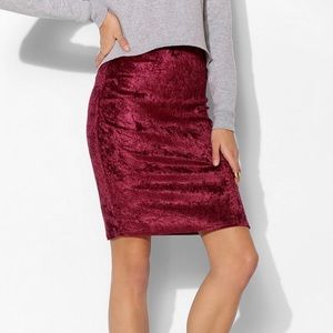Urban Renewal velvet pencil skirt