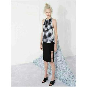 {C/MEO Collective} X-ray Print Halter Neck Top