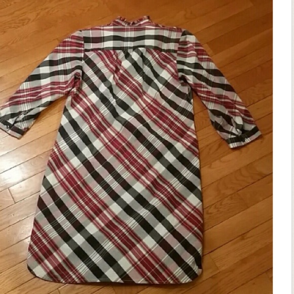 SOLD! CUTE AS A BUTTON-Plaid Dress-Small - Picture 2 of 3