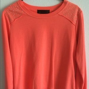 Kardashian Kollection coral HL sweater