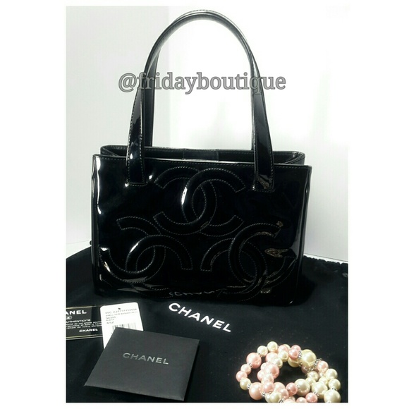 Chanel Black Patent Leather Handbag - Picture 4 of 4
