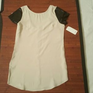 Tan short flirty dress!