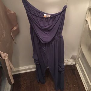 Capri strapless romper