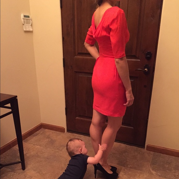 ASOS Dress Red/Orange OBO - Picture 3 of 3