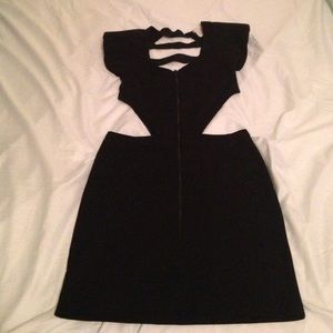 Sexy black cutout dress