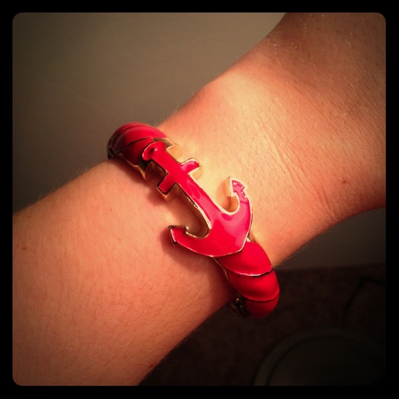 Talbots Jewelry - Talbots Red Enamel Anchor Bracelet
