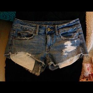 American Eagle destroyed denim shorts!