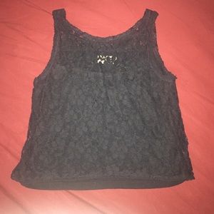 Navy blue lace tank