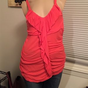 Ruffle front top