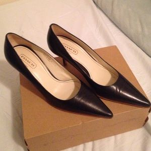 Navy blue coach heels