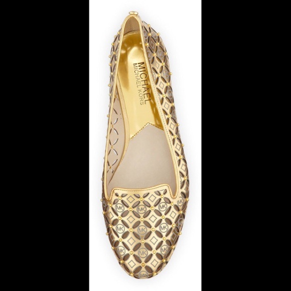 Michael Kors Gabriella Metallic Gold Flat