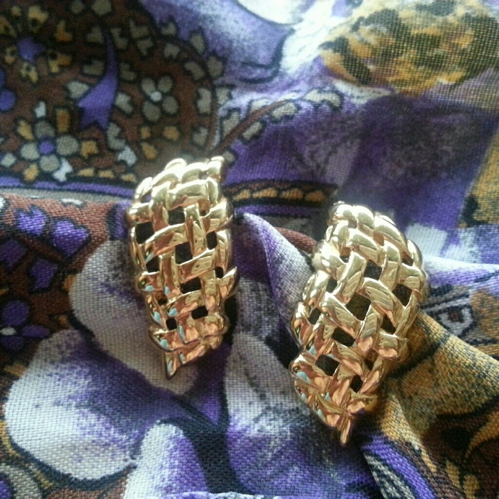 Vintage Monet Clip On Earrings
