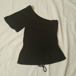 Black off the shoulder top