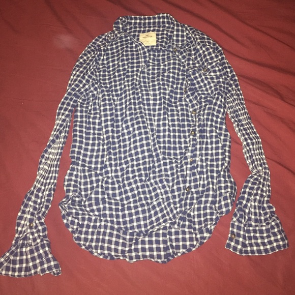 Blue plaid shirt