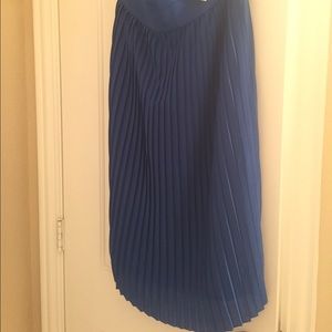J. Crew midi pleated skirt- royal blue