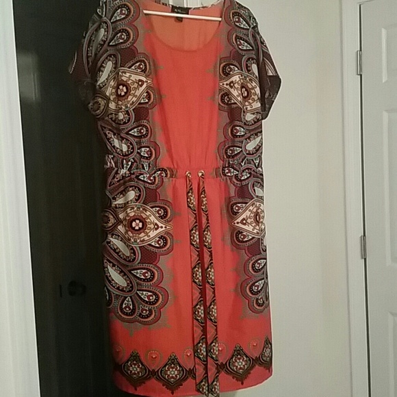 Two-Piece Orang & Paisley Dress