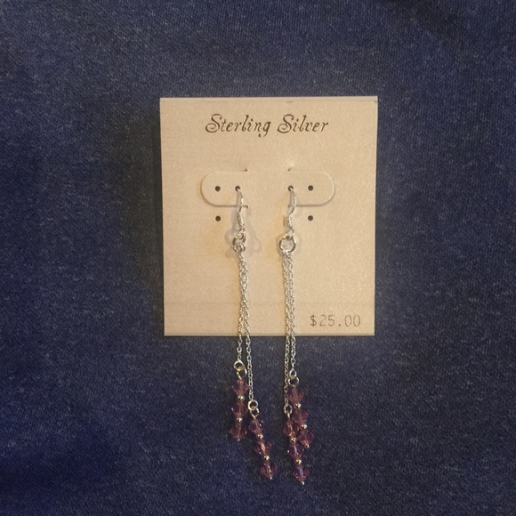 Pink dangle earrings