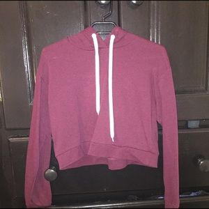 Maroon cropped hoodie