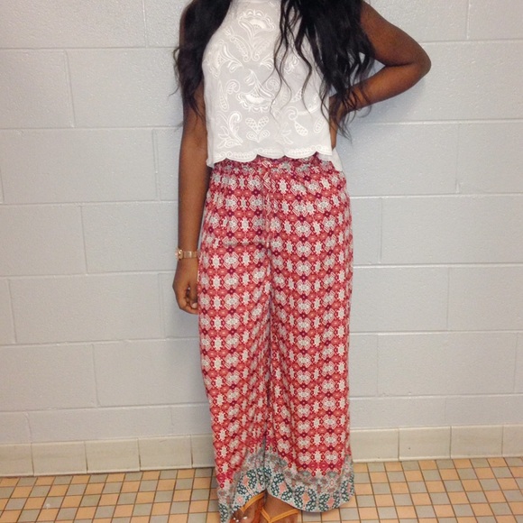 paisley printed pants.