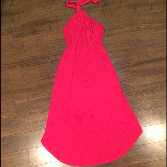 Felicity & Coco bright pink, high/low dress Psmall
