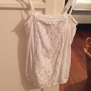 A & F white tank top