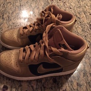 Gold Nike Shoes