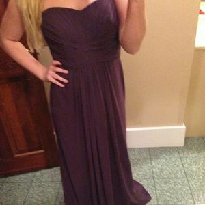 Plum purple long formal dress
