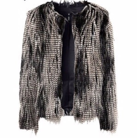 Haoduoyi Jackets & Blazers - SOLD/NWT/Haoduoyi Cropped/Feather look/Faux Fur