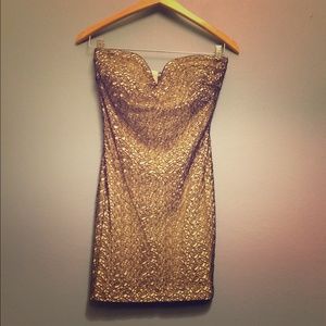 Metallic mini dress