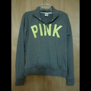 Grey Pink Half zip