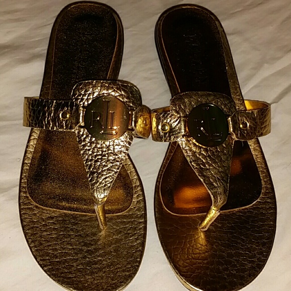 Ralph Lauren Gold Sandals