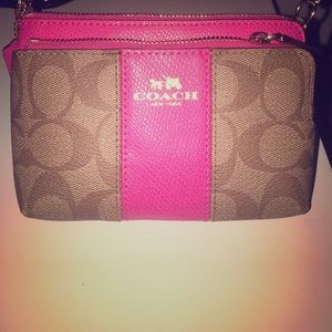 Pink & brown Coach Wallet
