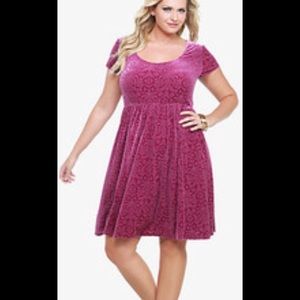 SOLD Torrid pink velvet Dress